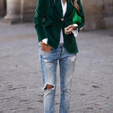 Carole™ | Elegant Velvet Blazer