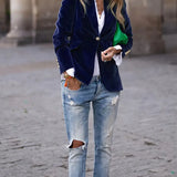 Carole™ | Elegant Velvet Blazer