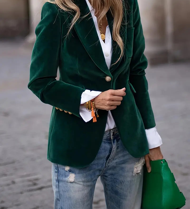 Carole™ | Elegant Velvet Blazer
