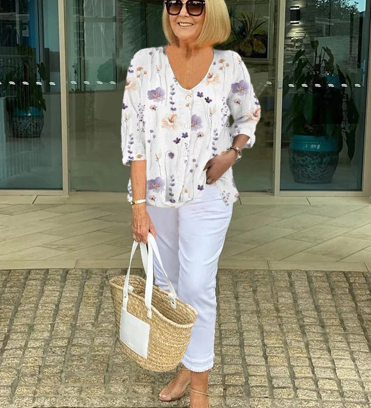 Anita | Elegant Floral Blouse