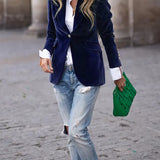 Carole™ | Elegant Velvet Blazer