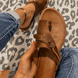 Roma | Women's Flat Toe Ring Sandals Slip-On Boho Summer Slides