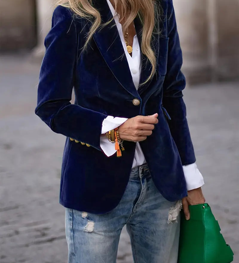 Carole™ | Elegant Velvet Blazer