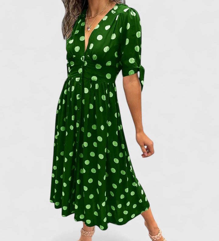 Colette | Sophisticated Polka Dot Dress
