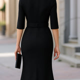 Kennedy | Black Midi Dress