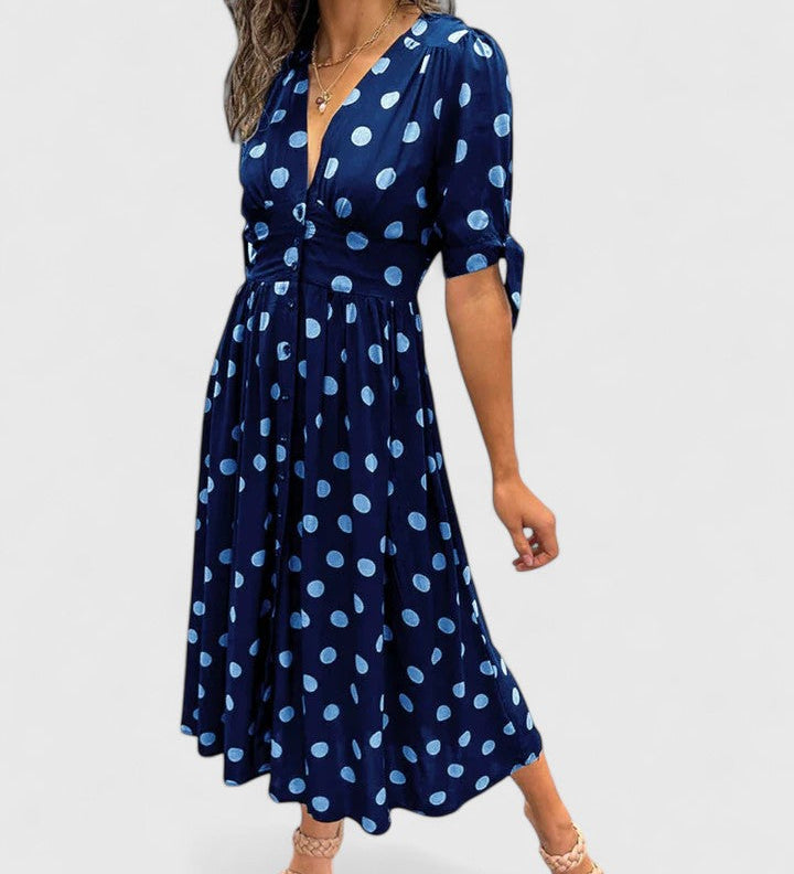Colette | Sophisticated Polka Dot Dress