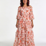 ROSALIE | FLORAL RUFFLE MAXI DRESS