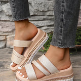 Sabela - Elegant Gold Wedge Sandals