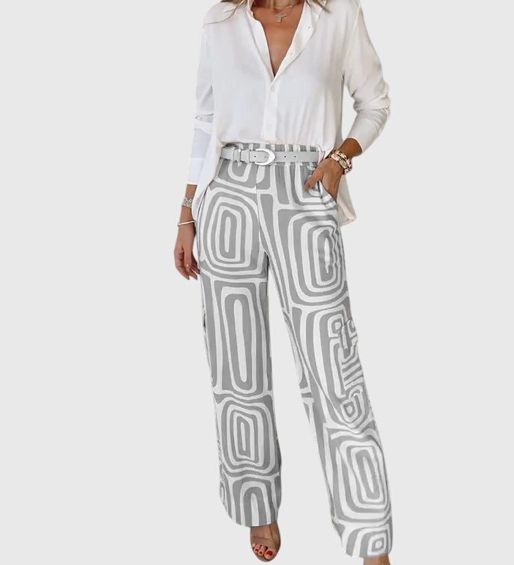 Emilia™ | Stylish Pants + Free Blouse & Belt