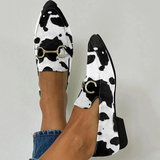 Zeya™ | Printed Buckle Detail Loafers