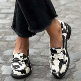 Kira™ | Cow-Print Loafers