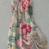 Livia - Elegant Short Sleeve Floral Dress