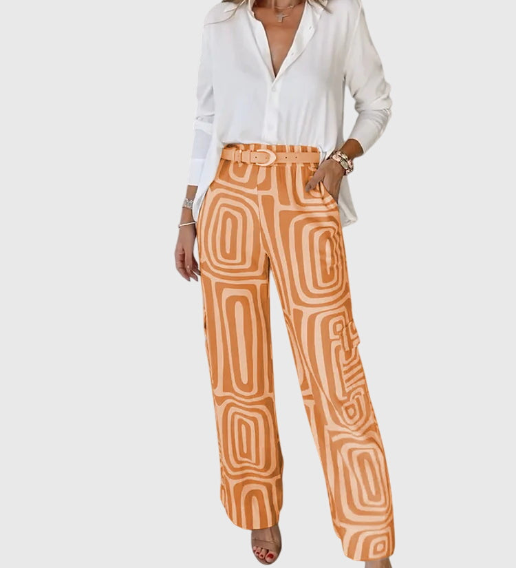 Emilia™ | Stylish Pants + Free Blouse & Belt