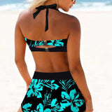 Veronica | Women's High Waist Floral Swimsuit for Beach