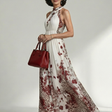 Orlune | Pleated White Maxi Dress
