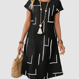 LAURETTA | STRIPED SHIFT DRESS