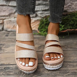 Sabela - Elegant Gold Wedge Sandals