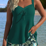 Cassandra | Women's Tummy Control Striped Tankini
