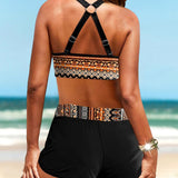 Estelle | Women's Tummy Control High Waist Printed Bikini Set