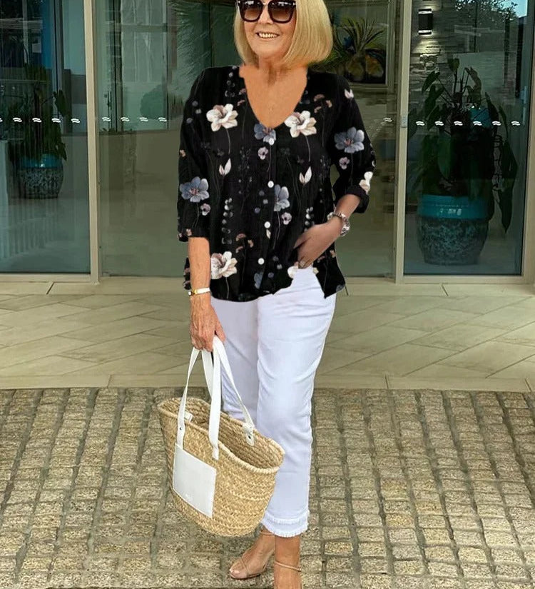 Anita | Elegant Floral Blouse