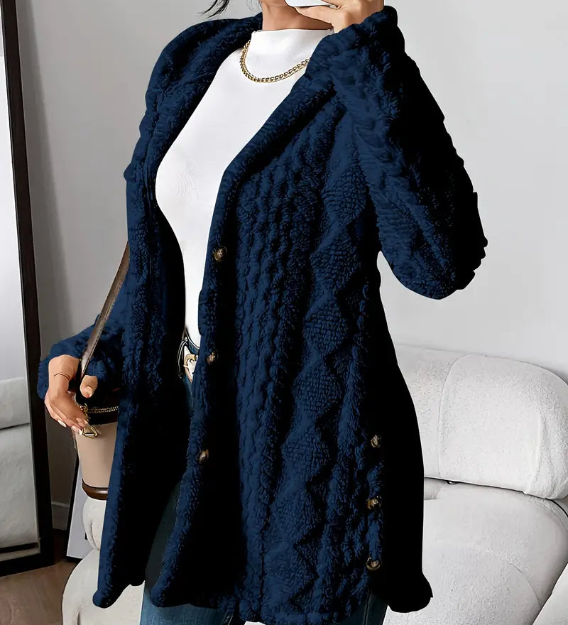 Adriana™ | Plush Hooded Cardigan