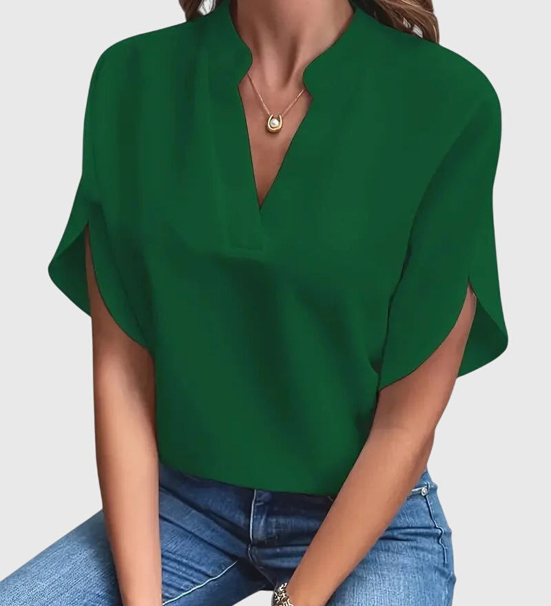 Beatrix™ | Soft and Elegant V-Neck Shirt