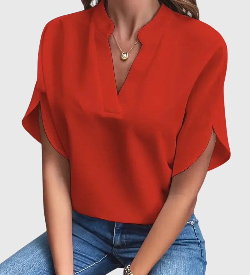 Beatrix™ | Soft and Elegant V-Neck Shirt