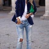Carole™ | Elegant Velvet Blazer