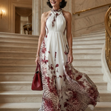 Orlune | Pleated White Maxi Dress