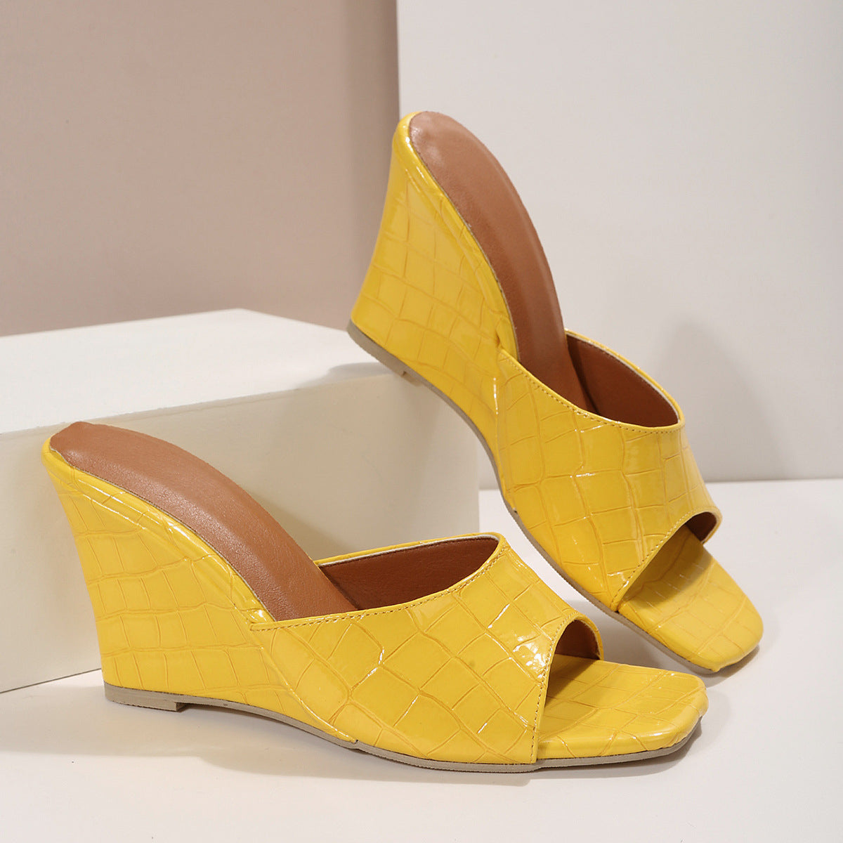 Eden | Women's Leather Wedge Cushioned Shoes