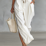 Sport Set with Wide-Leg Drawstring Pants