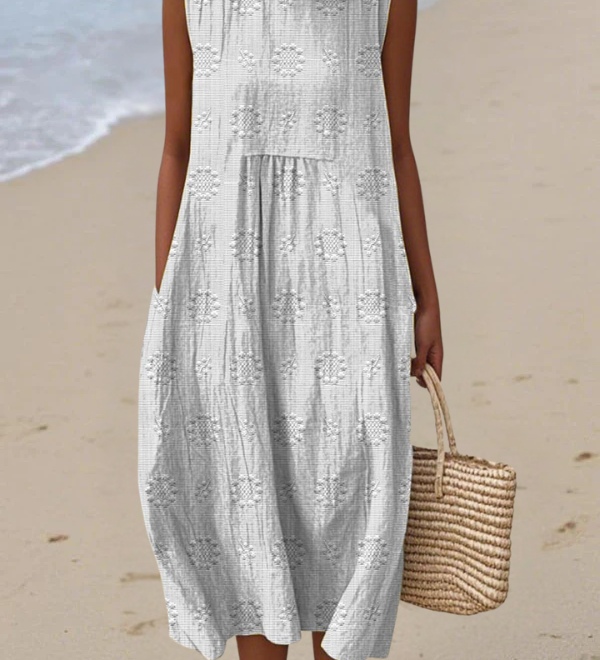 Rose | Embroidered Midi Dress