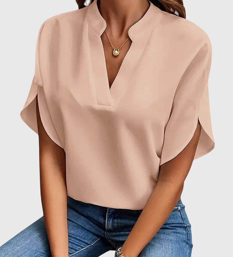 Beatrix™ | Soft and Elegant V-Neck Shirt