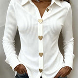 Heart Shaped Button-Up Shirt
