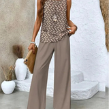 Ovelynra | Sleeveless Top And Wide-Leg Pants Set