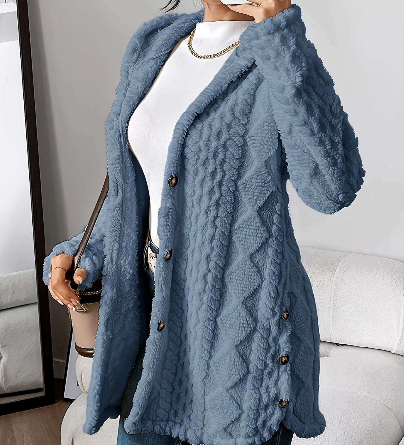 Adriana™ | Plush Hooded Cardigan