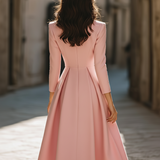 Emily | Elegant Pleated Blazer Midi Dress