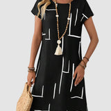 LAURETTA | STRIPED SHIFT DRESS