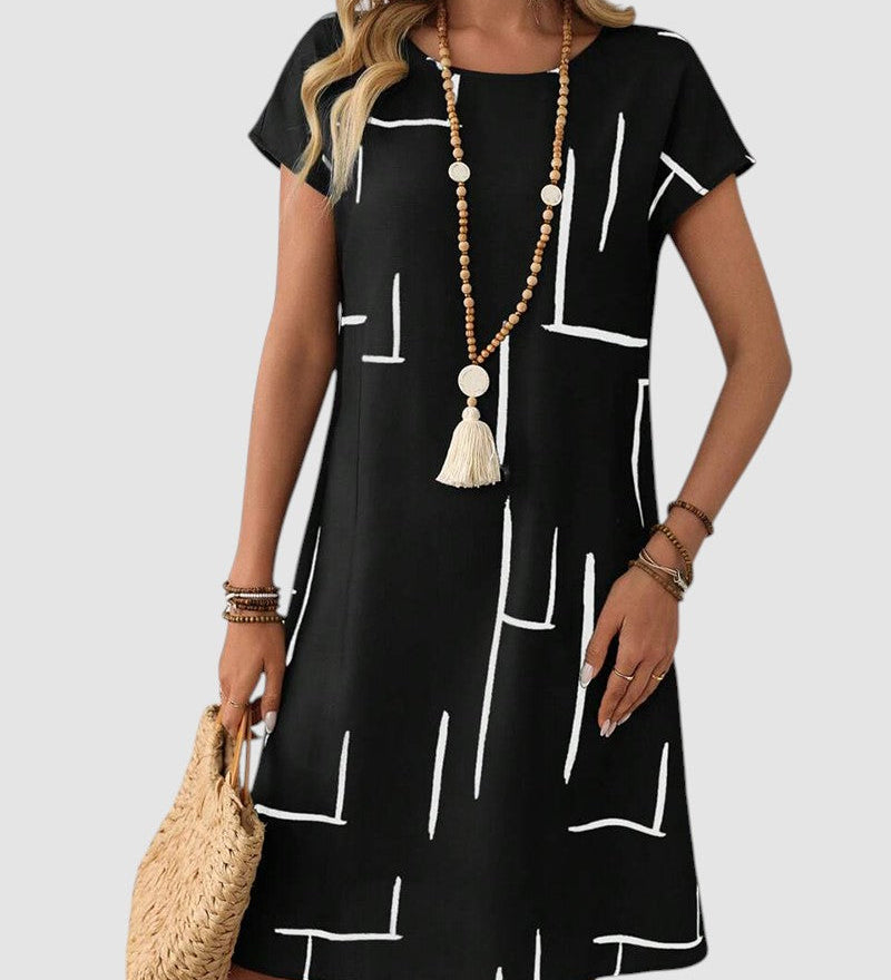 LAURETTA | STRIPED SHIFT DRESS