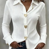 Heart Shaped Button-Up Shirt