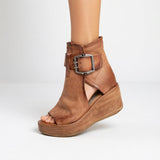 Sofia | Open Wedge Ankle Boots with Modern Design