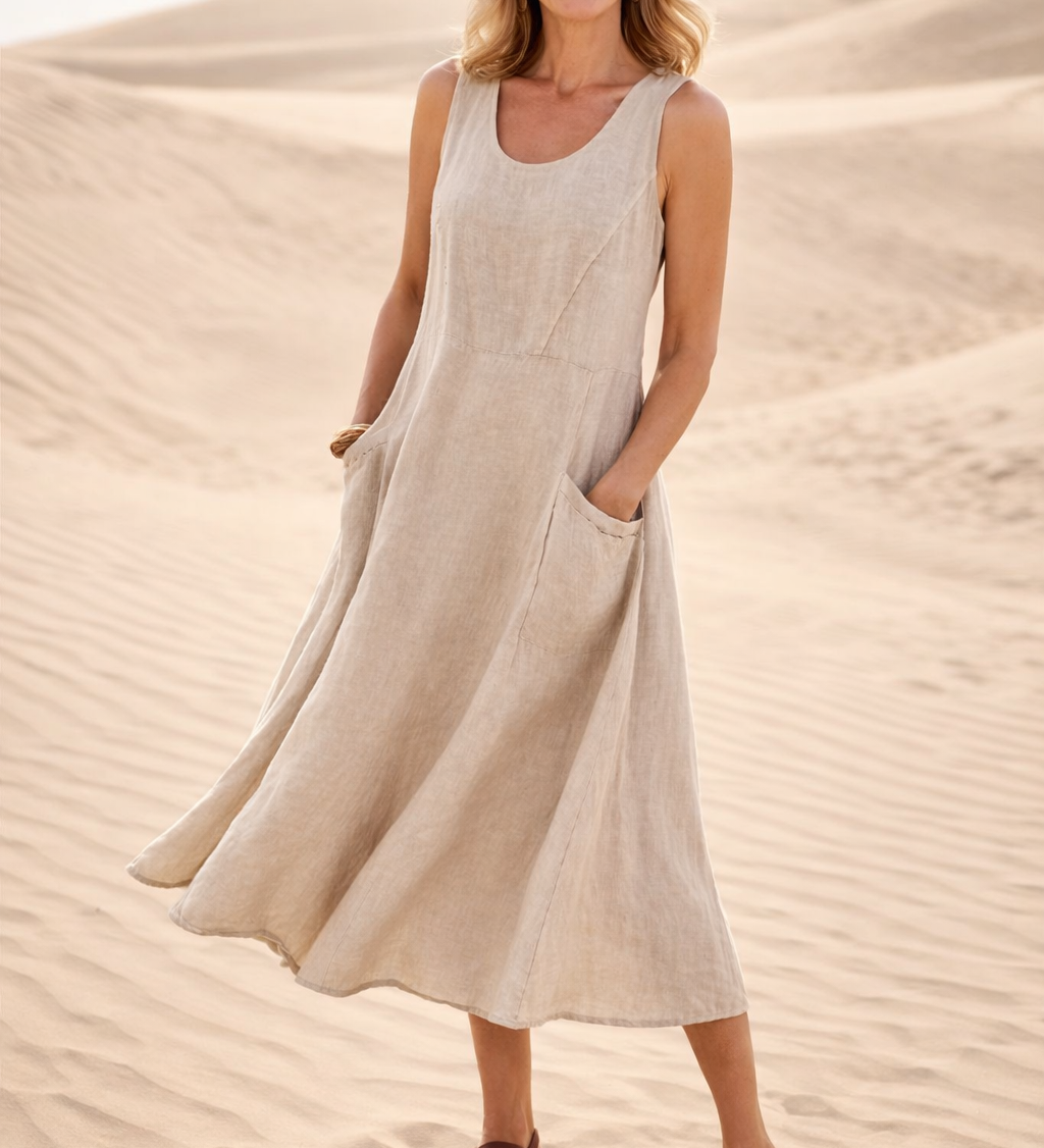 Luna | Comfortable A-Line Midi Dress