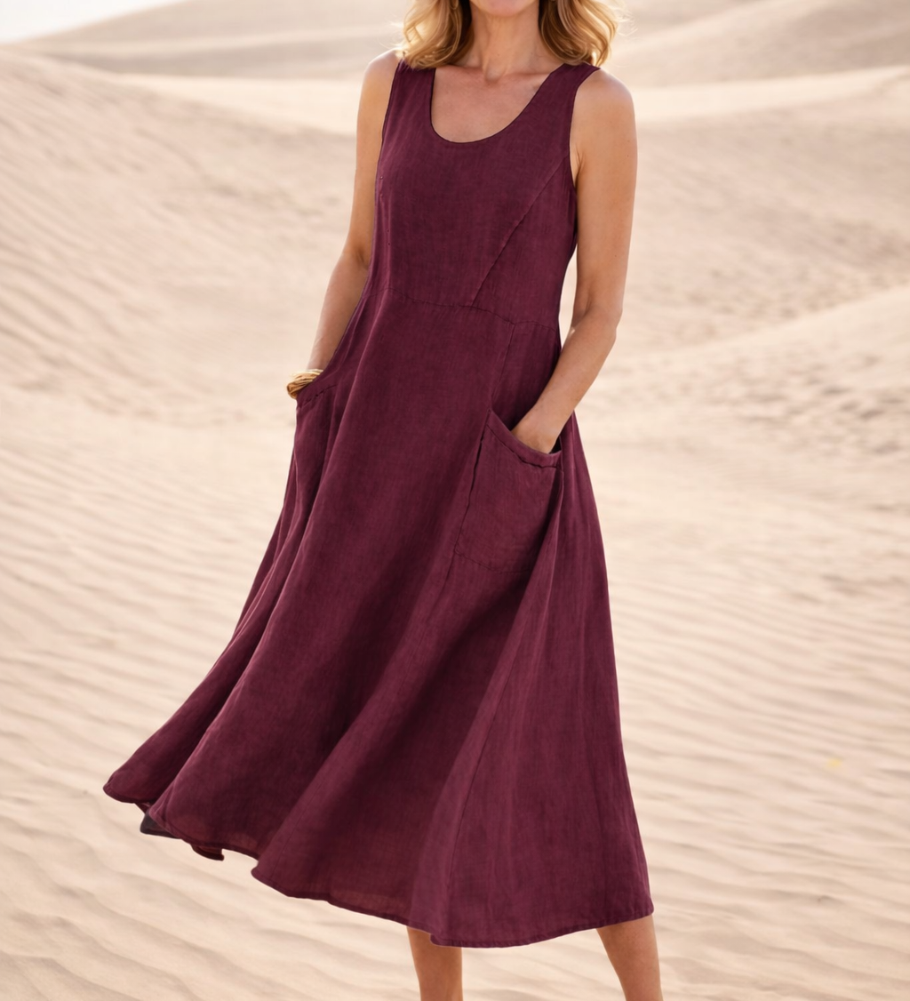 Luna | Comfortable A-Line Midi Dress