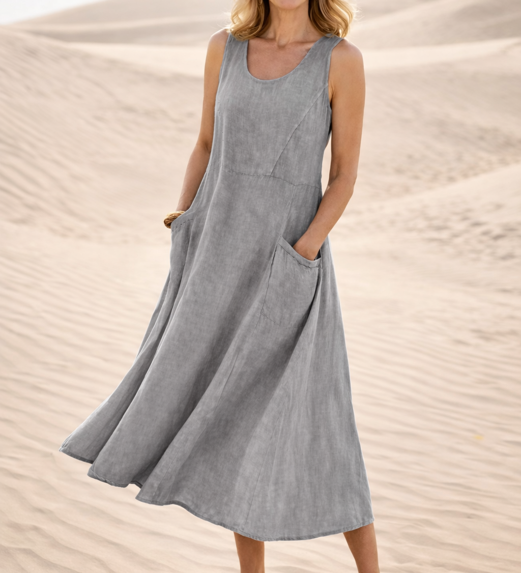 Luna | Comfortable A-Line Midi Dress