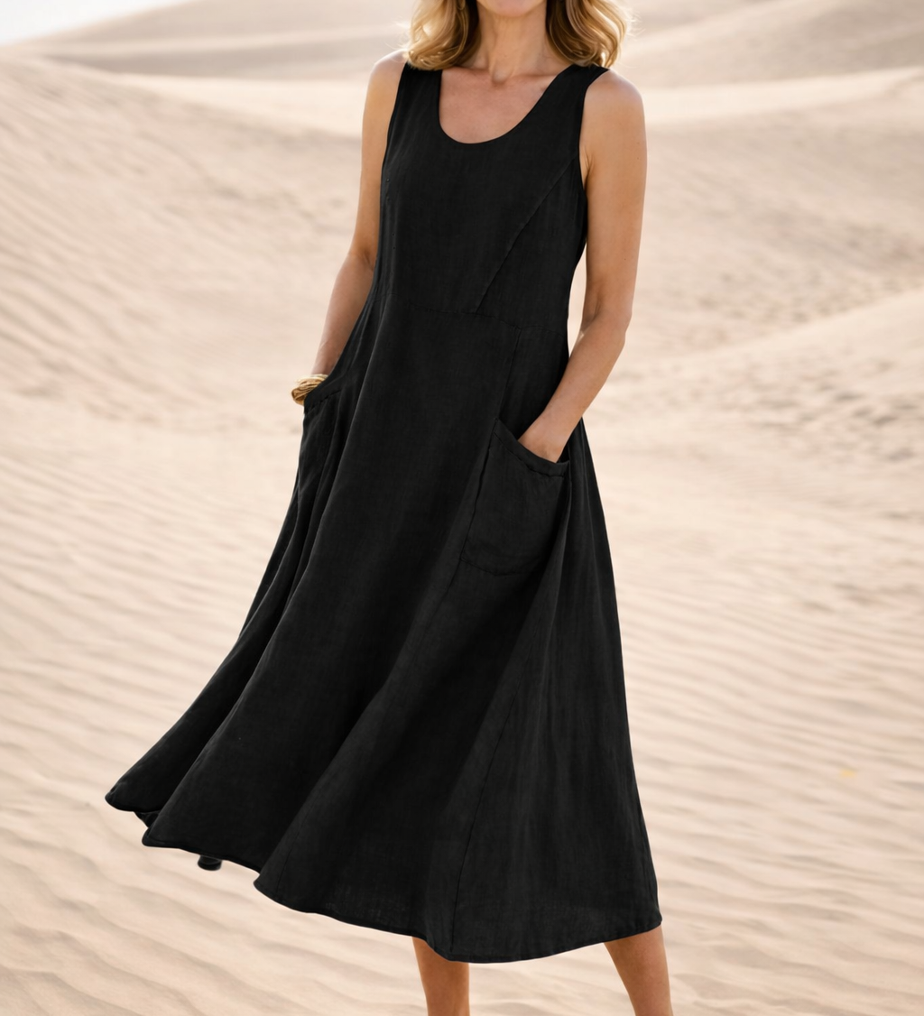 Luna | Comfortable A-Line Midi Dress