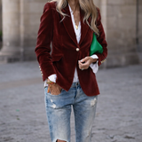 Carole™ | Elegant Velvet Blazer