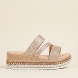 Sabela - Elegant Gold Wedge Sandals
