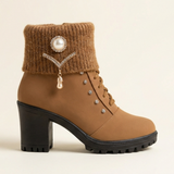Elena - Warm Block Heel Boots
