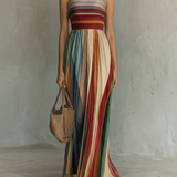 Long Sleeveless Colorful Dress