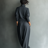 Knit Set with Wide-Leg Pants